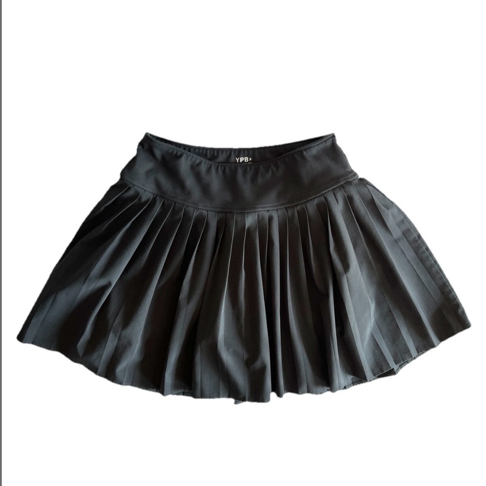abercrombie kids black ypb pleated skort girls 9 10 skirt shorts athletic pocket